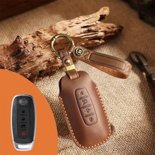 Load image into Gallery viewer, Genuine Leather Key Fob Cover for Nissan (3-5 Button)