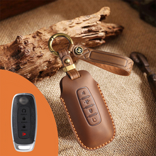 Load image into Gallery viewer, Genuine Leather Key Fob Cover for Nissan (3-5 Button)