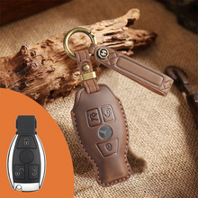 Load image into Gallery viewer, Genuine Leather Key Fob Cover for Mercedes-Benz