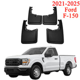 All-Weather Mud Flaps for 2021-2025 Ford F-150 (4PCS) - Front & Rear Splash Guards