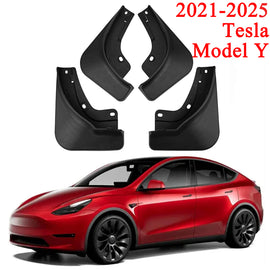 Mud Flaps for Tesla Model Y 2021-2025 - Front and Rear Splash Guards Mud Flaps, 4PCS Fender Flares Set