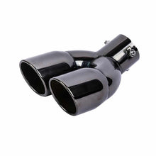 Load image into Gallery viewer, 2.5-3 inch inlet exhaust pipe stainless steel bevel cut exhaust tip universal bolt-on dual outlet tailpipe