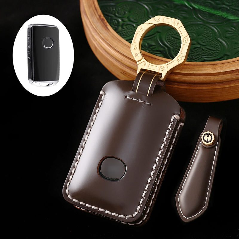 Leather Car Key Protective Cover for Mazda 3, CX-30, CX-5, and CX-9 Remote Key Fob