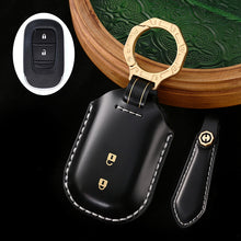 Load image into Gallery viewer, High-End Leather Car Key Cover Compatible with Honda Accord, Civic, CR-V, HR-V, Odyssey, etc. (2, 3, 4, 5, or 6-Button Smart Key Cover)