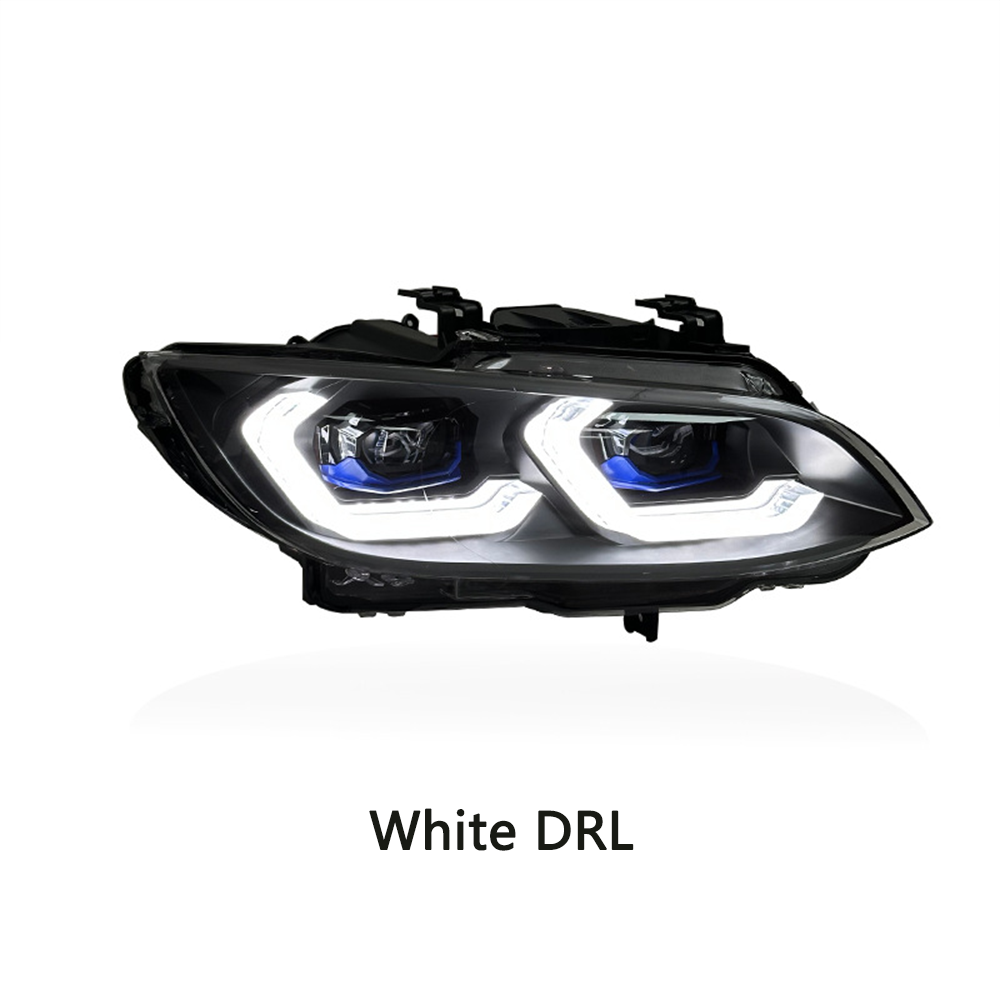 Laser Style LED Headlights for 2007–2010 BMW E92 E93 M3 3 Series – Dual Projector with Amber/White DRL
