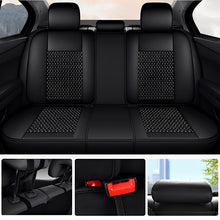 Load image into Gallery viewer, AmanCarport Universal Car Seat Covers 5-Piece Full Set – Premium Faux Leather &amp; Ice Silk, Waterproof &amp; Airbag Compatible