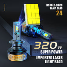 Load image into Gallery viewer, Ultra-Bright LED Headlight Bulbs, H11/H4/9005 (HB3)/9006 (HB4) Compatible, 320W 128600 LM 6000K (2-Pack)