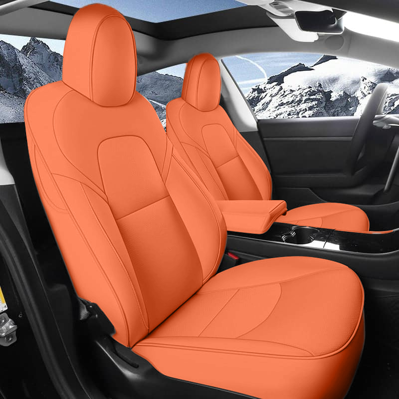 All-Inclusive Customized Tesla Model 3/Highland/Y Alcantara Leather Car Seat Covers Full Set