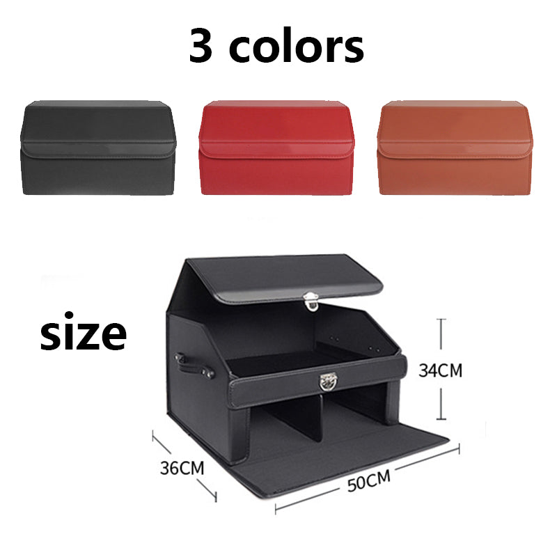 Foldable Leather Car Storage Box