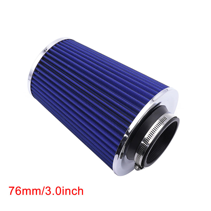 3",3.5",4" Universal Clip-On Air Filters: High-performance, washable filters with a conical shape.