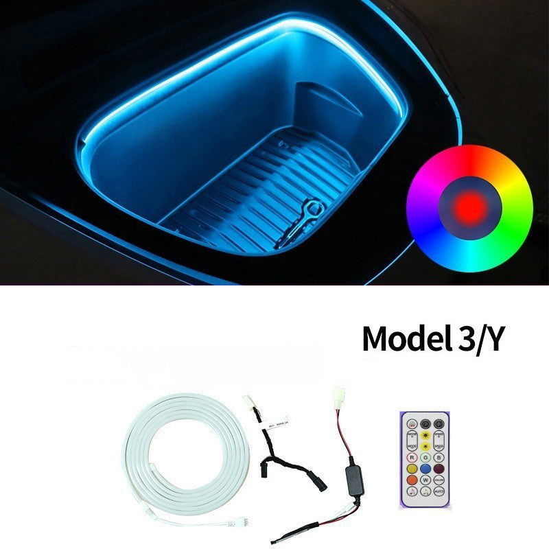 For Tesla Model 3/Y Front Trunk Ambient Light LED Strip Light Kit