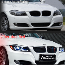 Load image into Gallery viewer, LED Headlights For 2005-2012 BMW E90 E91 3-Series Amber/White DRL HeadLamp