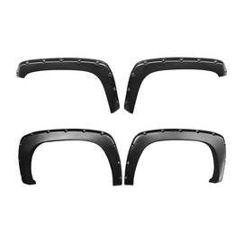 Front & Rear Fender Flares Kit – Compatible with 1999-2013 Chevy Silverado/GMC Sierra 1500, 2500HD, 3500HD