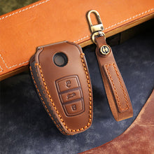 Load image into Gallery viewer, Genuine Leather Key Fob Cover for All 3-Button Volkswagen Key Fobs