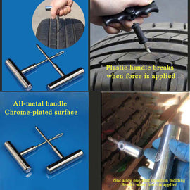 Tire Plug Repair Kit (93-Piece) - Flat Tire Puncture Repair Kit - Professional Tools for Quick and Easy Repair - Suitable Tire Plug Kit for Car, Truck, RV, Motorcycle, Tractor, and Trailer