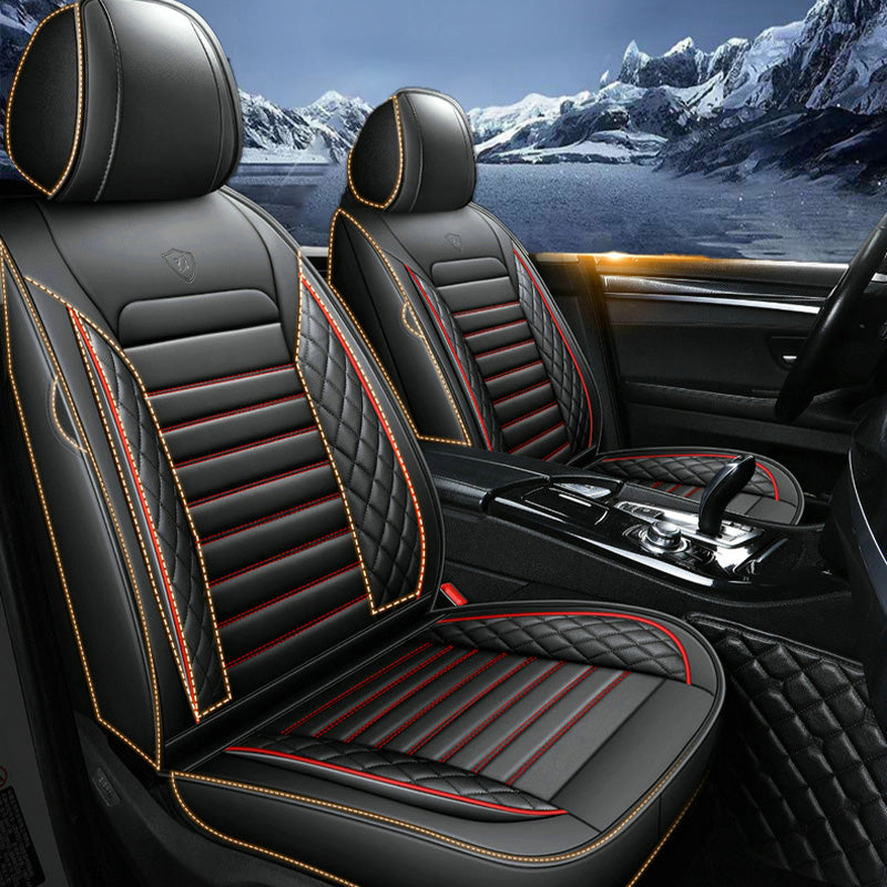 Full Set Car Seat Covers, Universal Leather Seat Covers for Most Cars, SUVs & Trucks – Waterproof Front & Back Protector