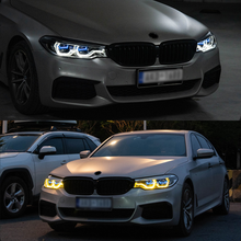 Load image into Gallery viewer, Yellow+White DRL LED Headlights for BMW 5 Series G30 (2018–2020) – Full Headlight Assembly