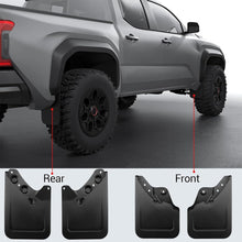 Load image into Gallery viewer, No-Drill Mud Flaps for 2005-2025 Toyota Tacoma 4-PC Heavy-Duty Splash Guards Set
