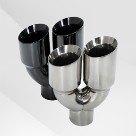 Dual Slant-Cut Stainless Steel Exhaust Tip – 3