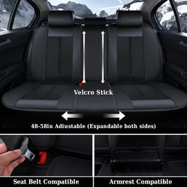 Amancarport Universal Waterproof Nappa Leather Car Seat Covers Fit Most Sedans SUVs and Trucks