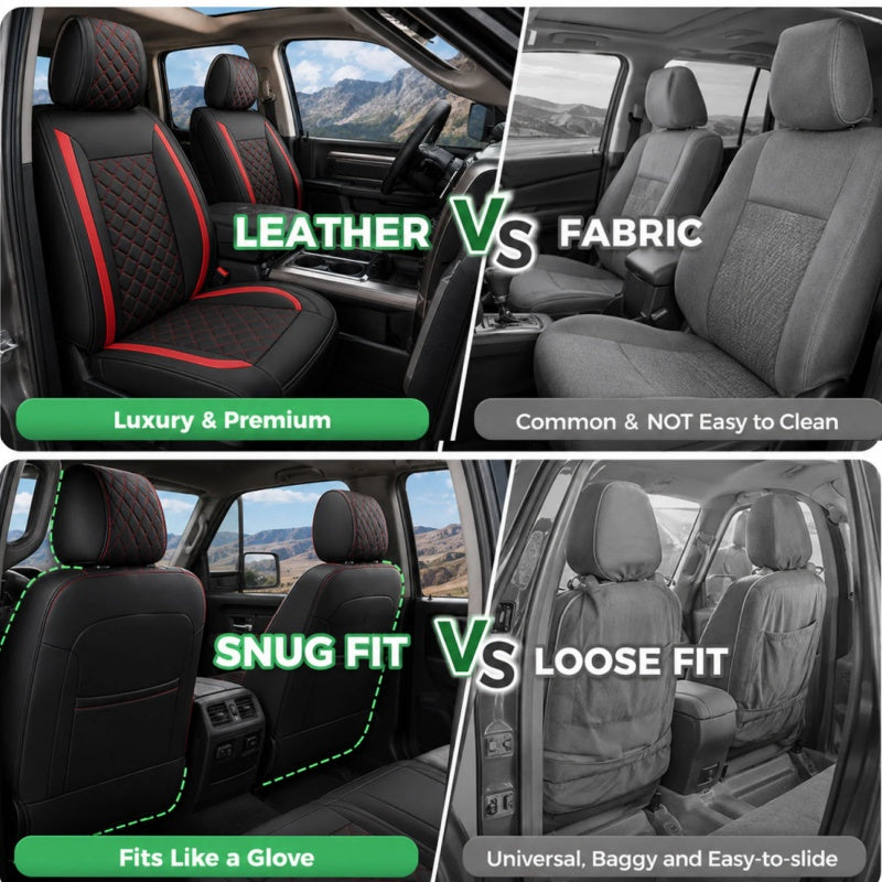 Custom For Toyota Tundra (2008-2026) Leather Car Seat Covers Full Set