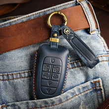 Load image into Gallery viewer, Genuine Leather Key Fob Cover for Hyundai 3-7 Button