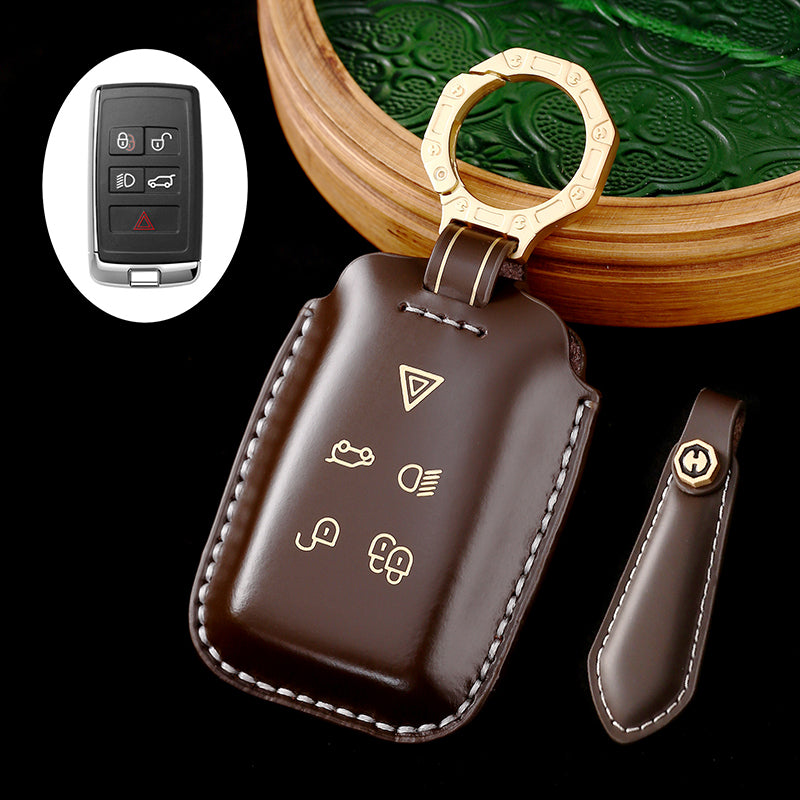 Land Rover Key Fob Cover with Keychain, Full Protection, Compatible with 2018-2023 Land Rover Range Rover Evoque, Sport, Vogue