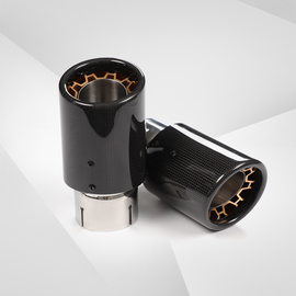 Universal Carbon Fiber & Aluminum Exhaust Tip - Tailpipe Nozzle Decoration for Cars