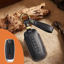 Load image into Gallery viewer, Genuine Leather Key Fob Cover for Nissan (3-5 Button)