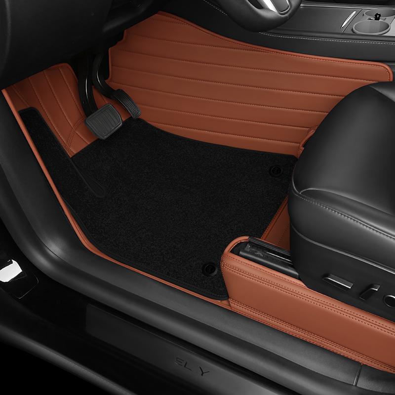 Special for Tesla Model X (5-7 Seats) Large Surround Luxury Leather All-Weather Floor Mats