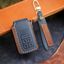 Load image into Gallery viewer, Genuine Leather Key Fob Cover for Honda Accord, Civic, CR-V, HR-V, and Pilot Models