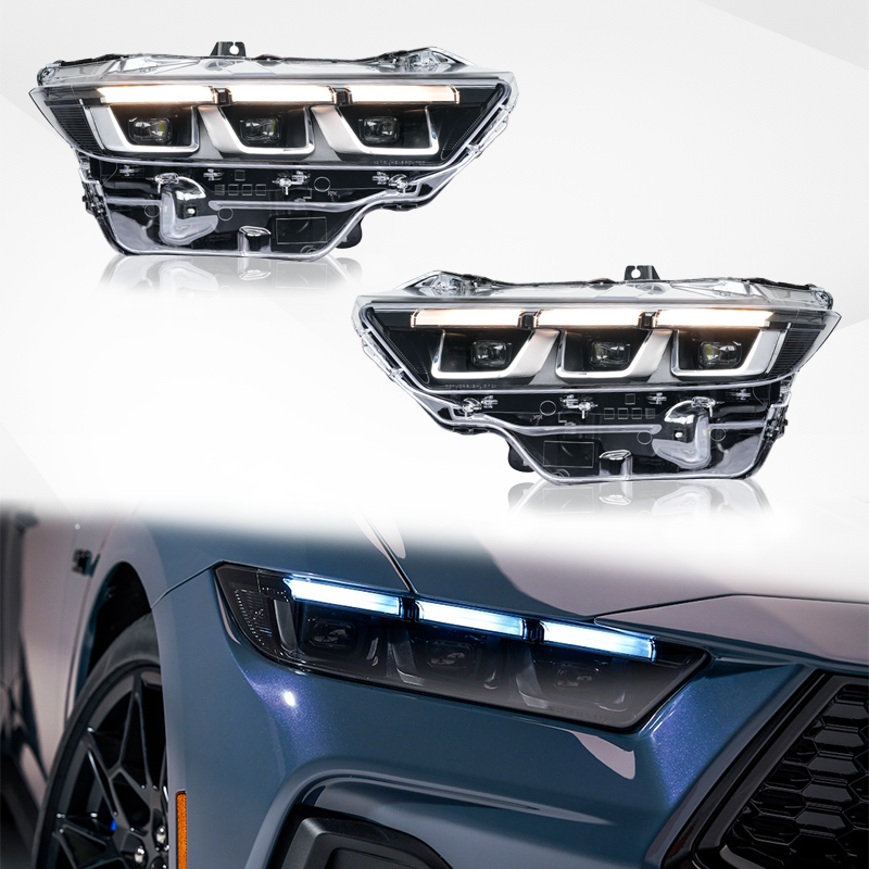 For Ford Mustang S650 Headlight Assembly 2023–2025 | Sequential Turn Signal | Plug & Play