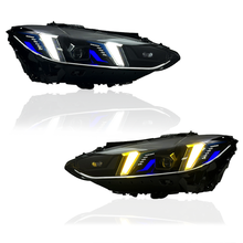 Load image into Gallery viewer, Snake Eyes Style Headlights for BMW 4 Series G22 G23 G26 M3 M4 (2021 - Present) Assembly Upgrade, Amber DRL