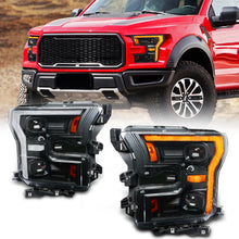 Load image into Gallery viewer, For Ford F-150 LED Dual Beam Projector Headlights 2015–2020 Sequential Turn Signal Plug and Play