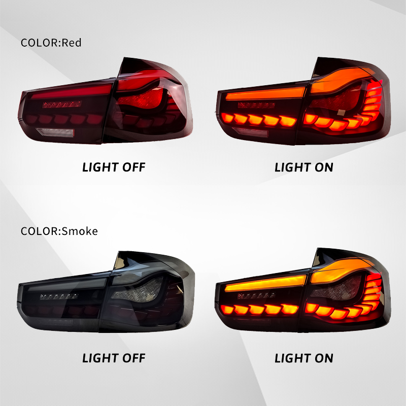 Suitable for BMW 3 Series/M3 (2013-2018, F30/F35) LED Dragon Scale Tail Light Assembly