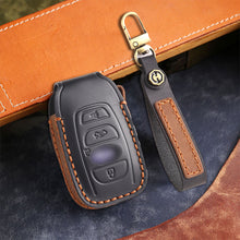 Load image into Gallery viewer, Genuine Leather Key Fob Cover for Subaru Outback, Forester, Impreza, Legacy, and XV (3, 4-Button)