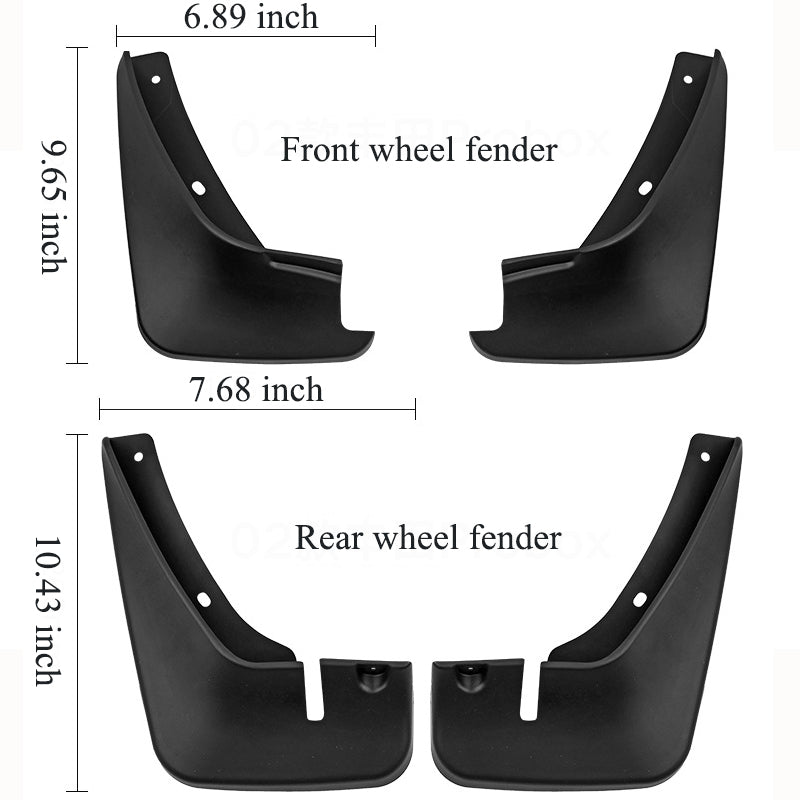 Mud Flaps for 2002-2024 Toyota Probox - Front & Rear Mud Splash Guards (4-Piece Set)