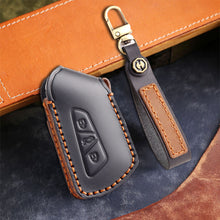 Load image into Gallery viewer, Genuine Leather Key Fob Cover for All 3-Button Volkswagen Key Fobs