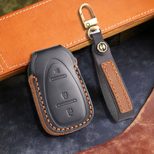 Load image into Gallery viewer, Genuine Leather Key Fob Cover for Chevrolet Colorado, Silverado &amp; GMC Pickup (3-6 Buttons)