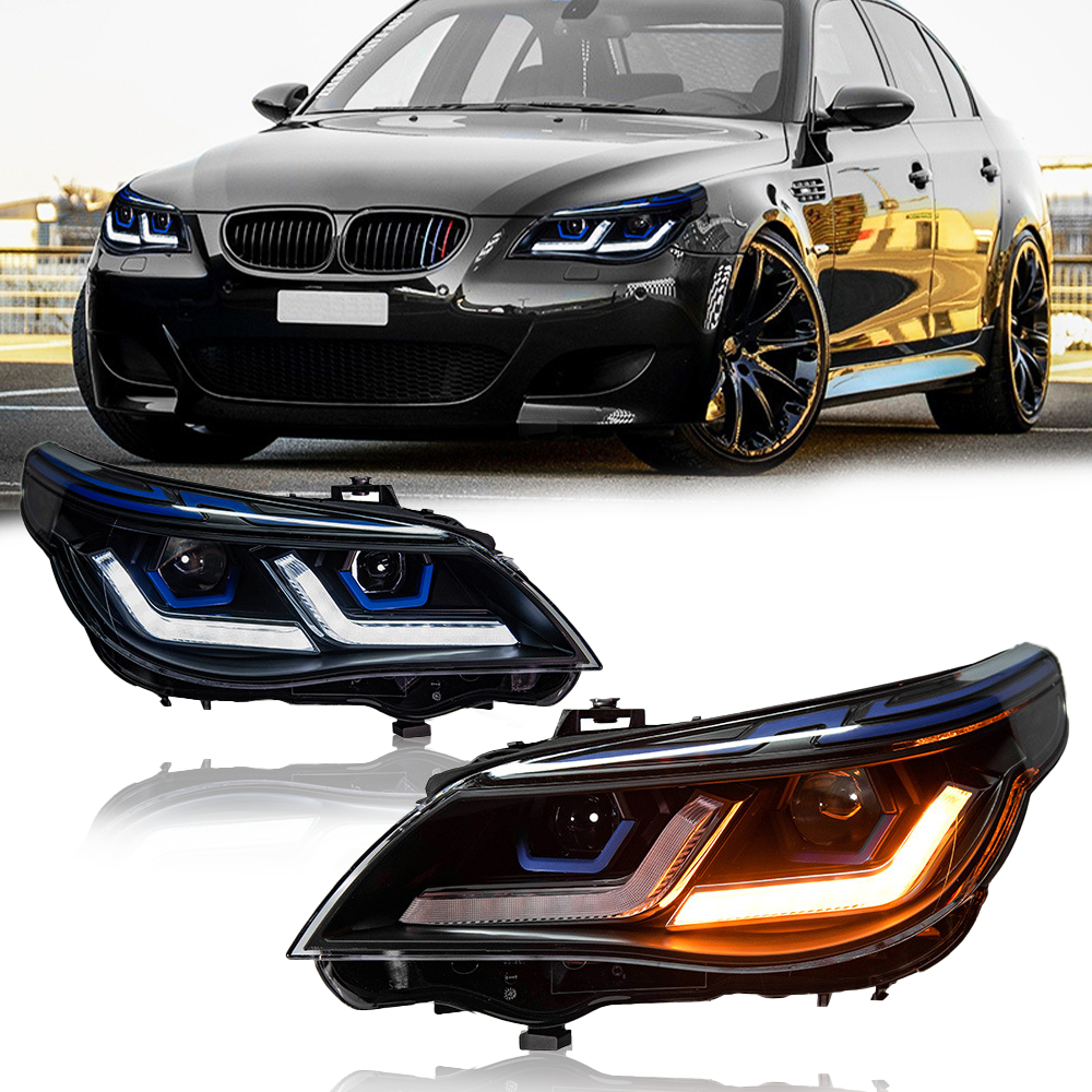 Laser LED Headlights for BMW 5 Series E60 520i 525i 530i (2003–2010) – Fits Factory HID Models Only