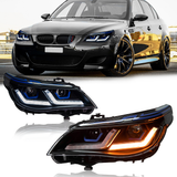 Laser LED Headlights for BMW 5 Series E60 520i 525i 530i (2003–2010) – Fits Factory HID Models Only