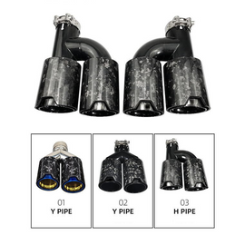 Suitable for BMW M Dual Exhaust Pipe Satin Carbon Fiber Tail Throat