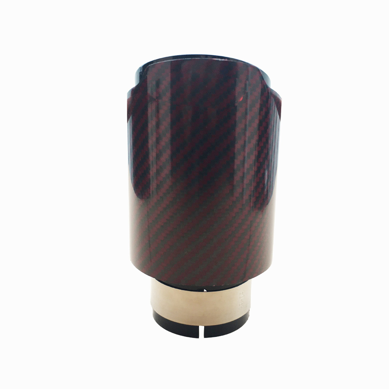 Red Carbon Fiber Tail Throat Car Exhaust Pipe Universally Modified Car Parts Exhaust Pipe Tip