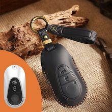 Load image into Gallery viewer, Genuine Leather Key Fob Cover for Mercedes-Benz