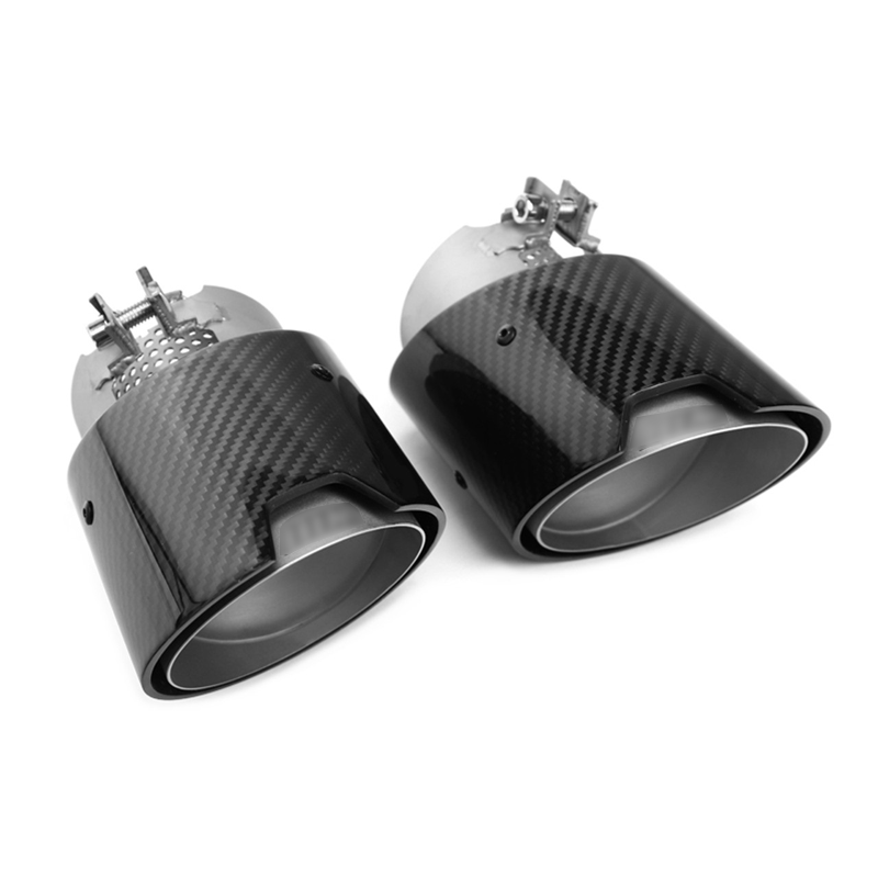 Carbon Fiber Tailpipe With Net Exhaust Tips For BMW X3M X4M M2 M3 M4 - F97 F98 G87 G80 G82 G83