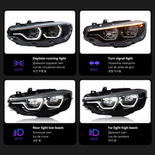 Load image into Gallery viewer, GTS Style LED Headlights for BMW 4-Series 2013-2020 F32 F82 F36 with Yellow DRL