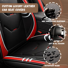 Load image into Gallery viewer, Full Set Car Seat Covers, Universal Leather Waterproof 5-Seat Protector – Front &amp; Back Coverage for Most Sedans, SUVs &amp; Trucks