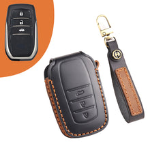 Load image into Gallery viewer, Leather Smart Car Key Cover Case for Toyota Camry, Rav4, Highlander high-end