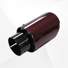 Load image into Gallery viewer, 4&quot; Red Carbon Fiber Exhaust Tip – Universal Fit, 3.5″–4.5″ Size Options | Modified Car Upgrade