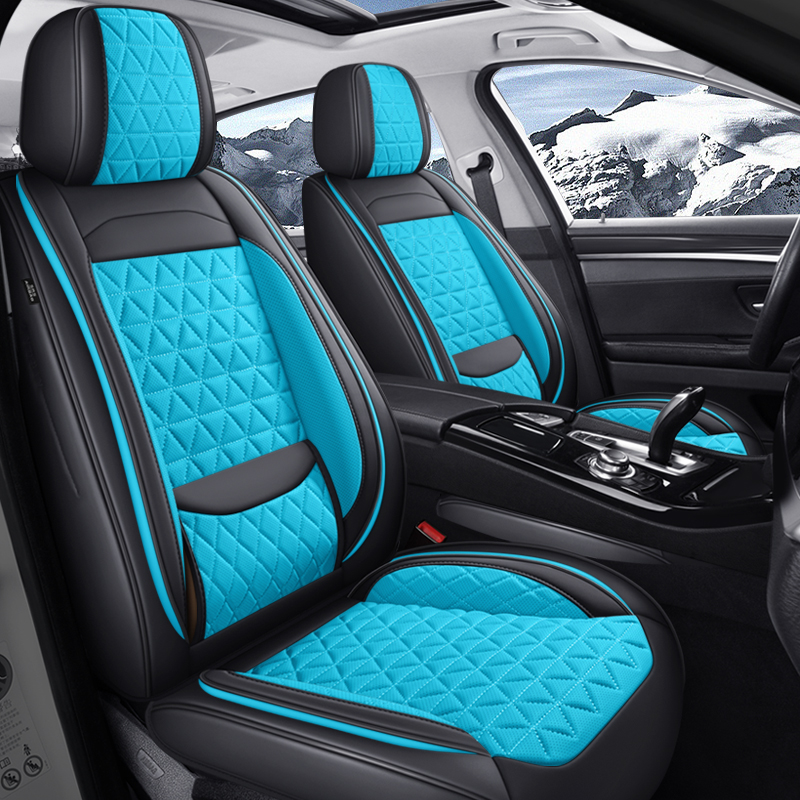 Car Seat Covers Full Set, Leatherette Automotive Cushion Covers for Cars, SUVs, and Pick-up Trucks